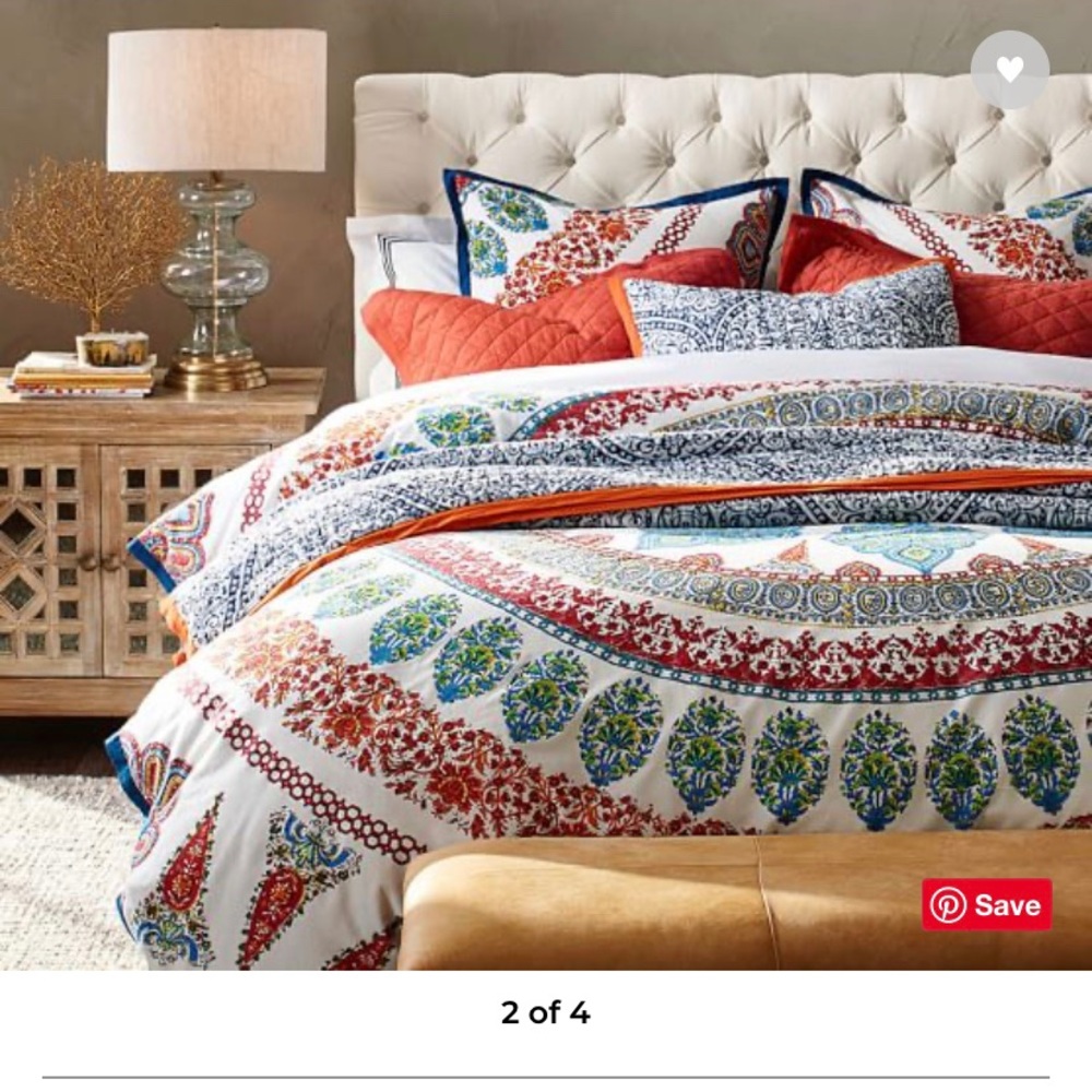 Pottery Barn Aurora Duvet Cover & 2 Standard Shams